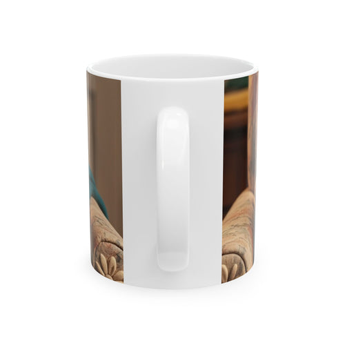 Cool boxer Top Hat & Sunglasses Ceramic Coffee Cup (11oz, 15oz)